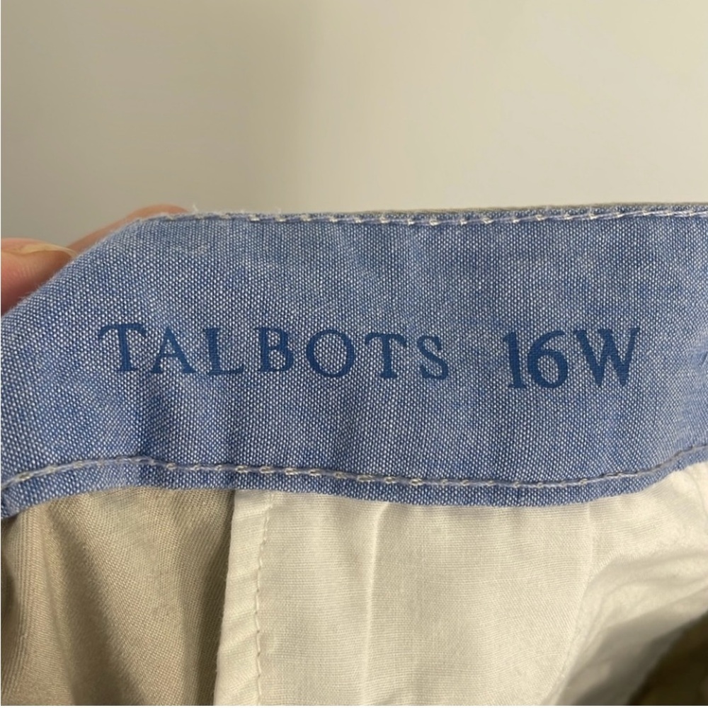 Talbots Plus Size Embroidered Butterfly The Weekend Khaki Chino Pants Sz 16W - Picture 6 of 8
